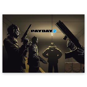 Поздравительная открытка с принтом Payday 2 в Петрозаводске, 100% бумага | плотность бумаги 280 г/м2, матовая, на обратной стороне линовка и место для марки
 | 2 | payday | беглец | бот | ограбления | пейдей | призрак | симулятор | техник | штурмовик | шутер