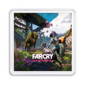 Магнит 55*55 с принтом FARCRY:NEW DAWN в Петрозаводске, Пластик | Размер: 65*65 мм; Размер печати: 55*55 мм | far cry | far cry 5 | far cry new dawn | far cry primal | farcry | fc 5 | fc5 | game | new dawn | primal | игры | постапокалипсис | фар край | фар край 5