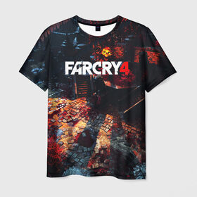Мужская футболка 3D с принтом FARCRY4 в Петрозаводске, 100% полиэфир | прямой крой, круглый вырез горловины, длина до линии бедер | 
