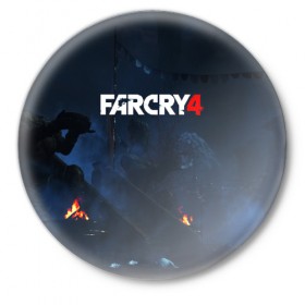 Значок с принтом FARCRY4 в Петрозаводске,  металл | круглая форма, металлическая застежка в виде булавки | 