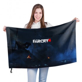 Флаг 3D с принтом FARCRY4 в Петрозаводске, 100% полиэстер | плотность ткани — 95 г/м2, размер — 67 х 109 см. Принт наносится с одной стороны | 