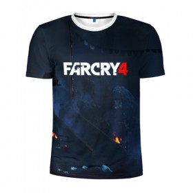 Мужская футболка 3D спортивная с принтом FARCRY4 в Петрозаводске, 100% полиэстер с улучшенными характеристиками | приталенный силуэт, круглая горловина, широкие плечи, сужается к линии бедра | 