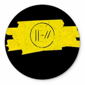 Коврик круглый с принтом TWENTY ONE PILOTS - Trench в Петрозаводске, резина и полиэстер | круглая форма, изображение наносится на всю лицевую часть | band | best | blurry | face | indie | logo | music | one | pilots | pop | regional | rock | symbol | top | trench | twenty | vessel | группа | инди | лого | логотип | музыка | пилоты | поп | рок | символ | топ | тренч