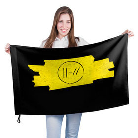 Флаг 3D с принтом TWENTY ONE PILOTS - Trench в Петрозаводске, 100% полиэстер | плотность ткани — 95 г/м2, размер — 67 х 109 см. Принт наносится с одной стороны | band | best | blurry | face | indie | logo | music | one | pilots | pop | regional | rock | symbol | top | trench | twenty | vessel | группа | инди | лого | логотип | музыка | пилоты | поп | рок | символ | топ | тренч