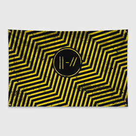 Флаг-баннер с принтом Twenty One Pilots - Trench в Петрозаводске, 100% полиэстер | размер 67 х 109 см, плотность ткани — 95 г/м2; по краям флага есть четыре люверса для крепления | band | best | blurry | face | indie | logo | music | one | pilots | pop | regional | rock | symbol | top | trench | twenty | vessel | группа | инди | лого | логотип | музыка | пилоты | поп | рок | символ | топ | тренч