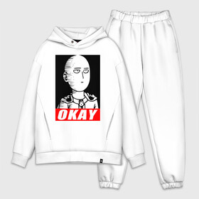 Мужской костюм хлопок OVERSIZE с принтом океюшки в Петрозаводске,  |  | anime | okay | one punch man | аниме