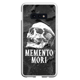 Чехол для Samsung S10E с принтом Memento mori в Петрозаводске, Силикон | Область печати: задняя сторона чехла, без боковых панелей | Тематика изображения на принте: black | death | life | memento mori | skeleton | skull | жизнь | скелет | череп | черный