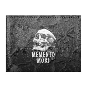 Обложка для студенческого билета с принтом Memento mori в Петрозаводске, натуральная кожа | Размер: 11*8 см; Печать на всей внешней стороне | Тематика изображения на принте: black | death | life | memento mori | skeleton | skull | жизнь | скелет | череп | черный