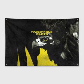 Флаг-баннер с принтом Twenty One Pilots - Trench в Петрозаводске, 100% полиэстер | размер 67 х 109 см, плотность ткани — 95 г/м2; по краям флага есть четыре люверса для крепления | band | best | blurry | face | indie | logo | music | one | pilots | pop | regional | rock | symbol | top | trench | twenty | vessel | группа | инди | лого | логотип | музыка | пилоты | поп | рок | символ | топ | тренч