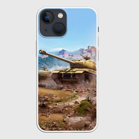 Чехол для iPhone 13 mini с принтом Танки в Петрозаводске,  |  | battle | game | tank | tanks | war | wearpon | wot | бой | война | вот | игра | оружие | танк | танки