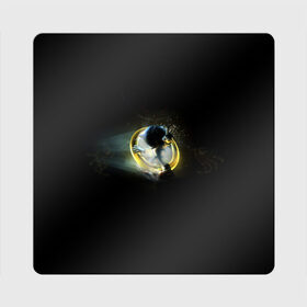 Магнит виниловый Квадрат с принтом Еж в кольце в Петрозаводске, полимерный материал с магнитным слоем | размер 9*9 см, закругленные углы | sonic | sonik | игры | соник | фильм соник