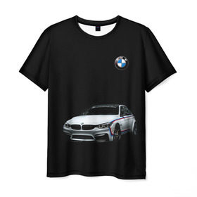 Мужская футболка 3D с принтом M3 GTS в Петрозаводске, 100% полиэфир | прямой крой, круглый вырез горловины, длина до линии бедер | bmw | car | germany | gts | motorsport | sports car | автомобиль | автоспорт | бмв | германия | спорткар