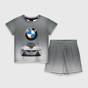 Детский костюм с шортами 3D с принтом BMW Vision в Петрозаводске,  |  | Тематика изображения на принте: bmw | car | germany | motorsport | sports car | автомобиль | автоспорт | бмв | германия | спорткар