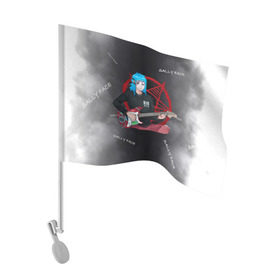 Флаг для автомобиля с принтом Sally Face with a Guitar в Петрозаводске, 100% полиэстер | Размер: 30*21 см | fisher | larry johnson | mask | sally  face | sally fisher | sallyface | демоны | духи | маска | пентаграмма | призраки | рок | салли | салли фейс | салли фишер | фейс | шепот