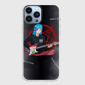 Чехол для iPhone 13 Pro Max с принтом Sally Face with a Guitar в Петрозаводске,  |  | Тематика изображения на принте: fisher | larry johnson | mask | sally  face | sally fisher | sallyface | демоны | духи | маска | пентаграмма | призраки | рок | салли | салли фейс | салли фишер | фейс | шепот