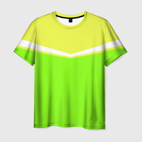 Мужская футболка 3D с принтом Угол зеленый в Петрозаводске, 100% полиэфир | прямой крой, круглый вырез горловины, длина до линии бедер | Тематика изображения на принте: кислотные костюмы | кислотные цвета | неон | флуоресцентные принты