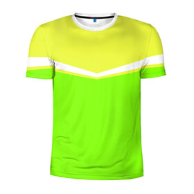 Мужская футболка 3D спортивная с принтом Угол зеленый в Петрозаводске, 100% полиэстер с улучшенными характеристиками | приталенный силуэт, круглая горловина, широкие плечи, сужается к линии бедра | кислотные костюмы | кислотные цвета | неон | флуоресцентные принты