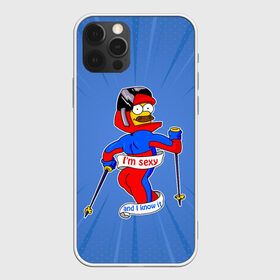 Чехол для iPhone 12 Pro Max с принтом Нед Фландерс Симпсоны в Петрозаводске, Силикон |  | simpsons | зима | лыжник | недфландерс | симпсоны | спорт | фландерс