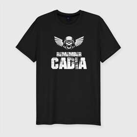 Мужская футболка хлопок Slim с принтом Remember Cadia в Петрозаводске, 92% хлопок, 8% лайкра | приталенный силуэт, круглый вырез ворота, длина до линии бедра, короткий рукав | warhammer