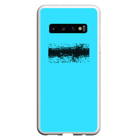 Чехол для Samsung Galaxy S10 с принтом Гранж голубой в Петрозаводске, Силикон | Область печати: задняя сторона чехла, без боковых панелей | кислотные костюмы | кислотные цвета | неон | флуоресцентные принты