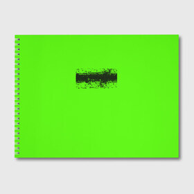 Альбом для рисования с принтом Гранж зеленый в Петрозаводске, 100% бумага
 | матовая бумага, плотность 200 мг. | кислотные костюмы | кислотные цвета | неон | флуоресцентные принты