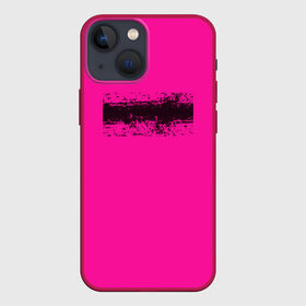Чехол для iPhone 13 mini с принтом Гранж розовый в Петрозаводске,  |  | Тематика изображения на принте: кислотные костюмы | кислотные цвета | неон | флуоресцентные принты