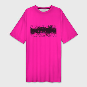 Платье-футболка 3D с принтом Гранж розовый в Петрозаводске,  |  | Тематика изображения на принте: кислотные костюмы | кислотные цвета | неон | флуоресцентные принты