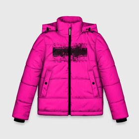 Зимняя куртка для мальчиков 3D с принтом Гранж розовый в Петрозаводске, ткань верха — 100% полиэстер; подклад — 100% полиэстер, утеплитель — 100% полиэстер | длина ниже бедра, удлиненная спинка, воротник стойка и отстегивающийся капюшон. Есть боковые карманы с листочкой на кнопках, утяжки по низу изделия и внутренний карман на молнии. 

Предусмотрены светоотражающий принт на спинке, радужный светоотражающий элемент на пуллере молнии и на резинке для утяжки | Тематика изображения на принте: кислотные костюмы | кислотные цвета | неон | флуоресцентные принты