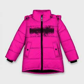 Зимняя куртка для девочек 3D с принтом Гранж розовый в Петрозаводске, ткань верха — 100% полиэстер; подклад — 100% полиэстер, утеплитель — 100% полиэстер. | длина ниже бедра, удлиненная спинка, воротник стойка и отстегивающийся капюшон. Есть боковые карманы с листочкой на кнопках, утяжки по низу изделия и внутренний карман на молнии. 

Предусмотрены светоотражающий принт на спинке, радужный светоотражающий элемент на пуллере молнии и на резинке для утяжки. | Тематика изображения на принте: кислотные костюмы | кислотные цвета | неон | флуоресцентные принты