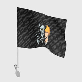Флаг для автомобиля с принтом Куросаки Ичиго в Петрозаводске, 100% полиэстер | Размер: 30*21 см | Тематика изображения на принте: bleach | ichigo | kurosaki | анмае | блич | ичиго