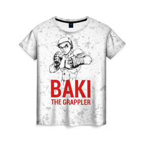 Женская футболка 3D с принтом Baki the Grappler / Боец Баки в Петрозаводске, 100% полиэфир ( синтетическое хлопкоподобное полотно) | прямой крой, круглый вырез горловины, длина до линии бедер | ahegao | anime | baki | fighter | grappler | manga | the | аниме | анимешники | анимешнику | ахегао | баки | боевые | боец | бойцы | доппо | драки | искусства | манга | мульт | мультик | сериал | хамма | юдзиро