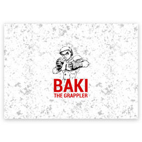 Поздравительная открытка с принтом Baki the Grappler / Боец Баки в Петрозаводске, 100% бумага | плотность бумаги 280 г/м2, матовая, на обратной стороне линовка и место для марки
 | ahegao | anime | baki | fighter | grappler | manga | the | аниме | анимешники | анимешнику | ахегао | баки | боевые | боец | бойцы | доппо | драки | искусства | манга | мульт | мультик | сериал | хамма | юдзиро