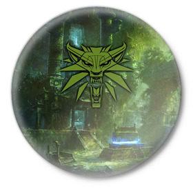 Значок с принтом Ведьмак 3: Дикая Охота в Петрозаводске,  металл | круглая форма, металлическая застежка в виде булавки | 