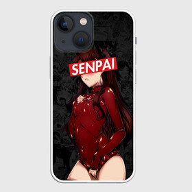 Чехол для iPhone 13 mini с принтом Anime (Senpai 1) в Петрозаводске,  |  | ahegao | anime | manga | sempai | senpai | аниме | ахегао | манга | семпай | сенпай