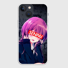 Чехол для iPhone 13 mini с принтом Anime (Senpai 2) в Петрозаводске,  |  | ahegao | anime | manga | sempai | senpai | аниме | ахегао | манга | семпай | сенпай