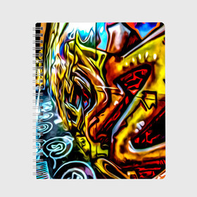 Тетрадь с принтом Твой уличный стиль! в Петрозаводске, 100% бумага | 48 листов, плотность листов — 60 г/м2, плотность картонной обложки — 250 г/м2. Листы скреплены сбоку удобной пружинной спиралью. Уголки страниц и обложки скругленные. Цвет линий — светло-серый
 | graffity | paint | street art | urban | город | граффити | искусство | кирпичи | краски | рисунки | стена | улицы | уличное искусство
