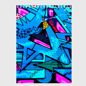 Скетчбук с принтом GRAFFITY в Петрозаводске, 100% бумага
 | 48 листов, плотность листов — 100 г/м2, плотность картонной обложки — 250 г/м2. Листы скреплены сверху удобной пружинной спиралью | grafity | paint | street art | urban | город | граффити | искусство | кирпичи | краски | рисунки | стена | улицы | уличное искусство