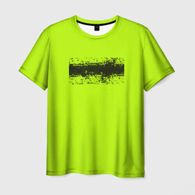 Мужская футболка 3D с принтом Гранж салатовый в Петрозаводске, 100% полиэфир | прямой крой, круглый вырез горловины, длина до линии бедер | кислотные костюмы | кислотные цвета | неон | флуоресцентные принты