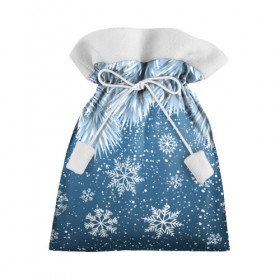 Подарочный 3D мешок с принтом Snowflakes в Петрозаводске, 100% полиэстер | Размер: 29*39 см | Тематика изображения на принте: art | background | christmas | new year | snow | snowflakes | арт | ветки | ёлка | минимализм | новый год | рождество | снег | снежинки | фон