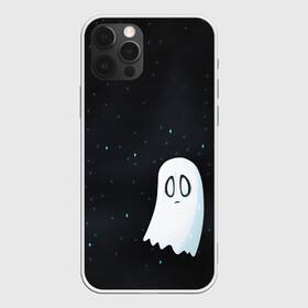 Чехол для iPhone 12 Pro с принтом A Lonely Ghost в Петрозаводске, силикон | область печати: задняя сторона чехла, без боковых панелей | ghost | sans | undertale | азриэль | андайн | гастер | надоедливая собака | одиночество | папирус | приведение | санс | скелет | сноудрейк