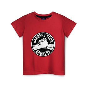 Детская футболка хлопок с принтом Gabbers в Петрозаводске, 100% хлопок | круглый вырез горловины, полуприлегающий силуэт, длина до линии бедер | gabber | hardcore | hardcoremusic