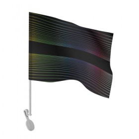 Флаг для автомобиля с принтом Полоски в Петрозаводске, 100% полиэстер | Размер: 30*21 см | hipster | neon | retro wave | vaporwave | геометрия | космос | неон | хипстер