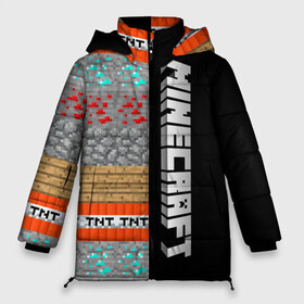 Женская зимняя куртка 3D с принтом Minecraft (Blocks) в Петрозаводске, верх — 100% полиэстер; подкладка — 100% полиэстер; утеплитель — 100% полиэстер | длина ниже бедра, силуэт Оверсайз. Есть воротник-стойка, отстегивающийся капюшон и ветрозащитная планка. 

Боковые карманы с листочкой на кнопках и внутренний карман на молнии | creeper | game | minecraft | игра | криппер | майн | майнкрафт | стив