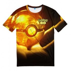 Мужская футболка 3D с принтом Pokemon GO в Петрозаводске, 100% полиэфир | прямой крой, круглый вырез горловины, длина до линии бедер | go | pokemon | брок | бульбазавр | манга | мастер | милые | мисти | монстр | пикачу | покемон | сериал | эш