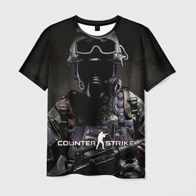 Мужская футболка 3D с принтом Counter Strike в Петрозаводске, 100% полиэфир | прямой крой, круглый вырез горловины, длина до линии бедер | counter strike | cs go | global offensive | игра | игры | компьютерные | контер страйк