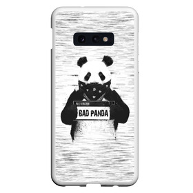 Чехол для Samsung S10E с принтом BAD PANDA в Петрозаводске, Силикон | Область печати: задняя сторона чехла, без боковых панелей | Тематика изображения на принте: bad | bear | panda | медведь | панда