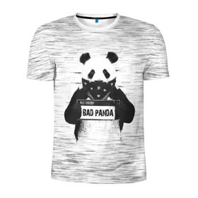 Мужская футболка 3D спортивная с принтом BAD PANDA в Петрозаводске, 100% полиэстер с улучшенными характеристиками | приталенный силуэт, круглая горловина, широкие плечи, сужается к линии бедра | bad | bear | panda | медведь | панда