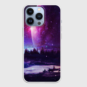 Чехол для iPhone 13 Pro с принтом Северный закат в Петрозаводске,  |  | galaxy | nebula | neon | space | star | абстракция | вселенная | галактика | звезда | звезды | космический | неон | неоновый | неоновый космос | планеты