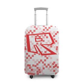 Чехол для чемодана 3D с принтом Roblox в Петрозаводске, 86% полиэфир, 14% спандекс | двустороннее нанесение принта, прорези для ручек и колес | dynablocks | roblox | robux | белый | блоки | вселенная | герои | красный | кубики | роблокс | симулятор