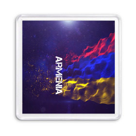 Магнит 55*55 с принтом Armenia(Армения) в Петрозаводске, Пластик | Размер: 65*65 мм; Размер печати: 55*55 мм | Тематика изображения на принте: armenia | flag | urban | армения | город | мир | путешествие | символика | страны | флаг | флаги